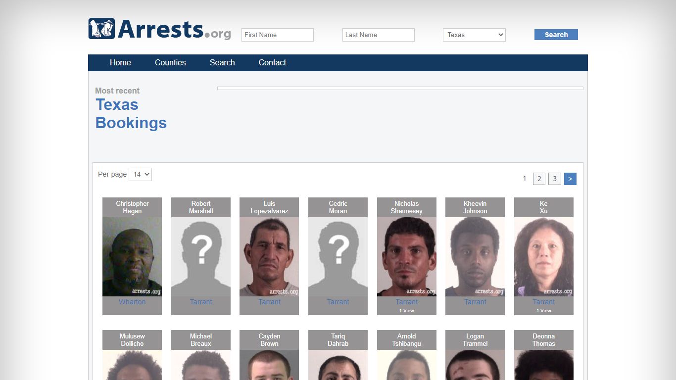 Texas Arrests and Inmate Search